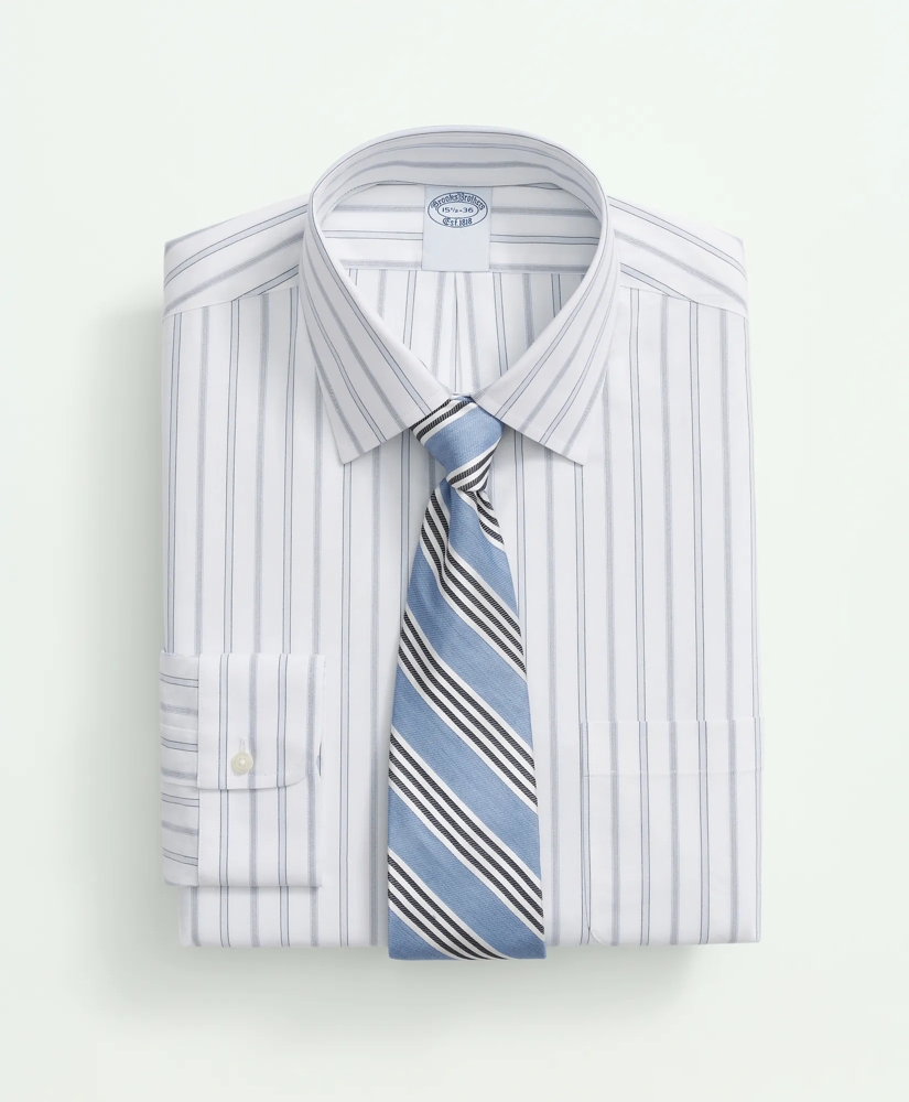 Stretch Big & Tall Supima® Cotton Non-Iron Poplin Ainsley Collar, Striped Dress Shirt, image 3