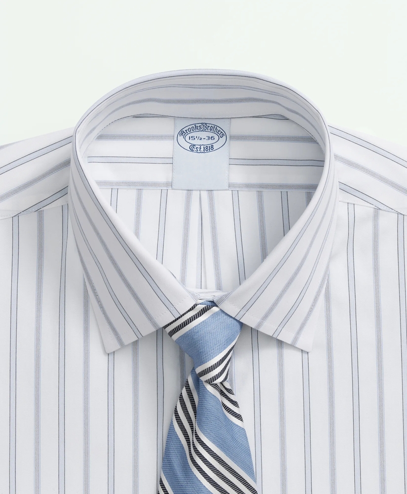 Stretch Big & Tall Supima® Cotton Non-Iron Poplin Ainsley Collar, Striped Dress Shirt, image 4