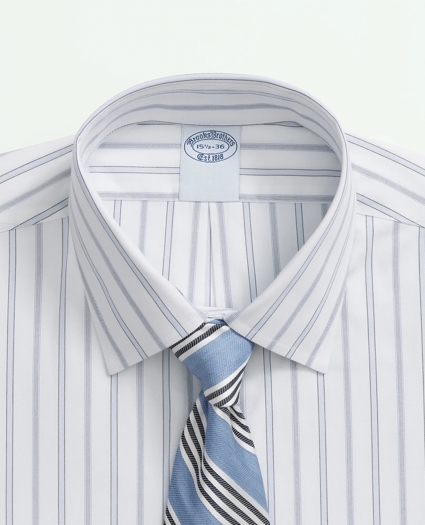 Stretch Big & Tall Supima® Cotton Non-Iron Poplin Ainsley Collar, Striped Dress Shirt, image 4
