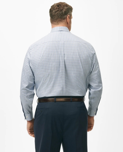 Stretch Supima® Cotton Non-Iron Twill Polo Button Down Collar, Bold Check Dress Shirt, image 2