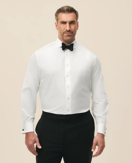 Big & Tall Non-Iron Supima® Cotton Poplin Londoner Collar, Tuxedo Shirt, image 1