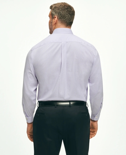 Big & Tall Stretch Supima® Cotton Non-Iron Pinpoint Oxford Ainsley Collar, Gingham Dress Shirt, image 4