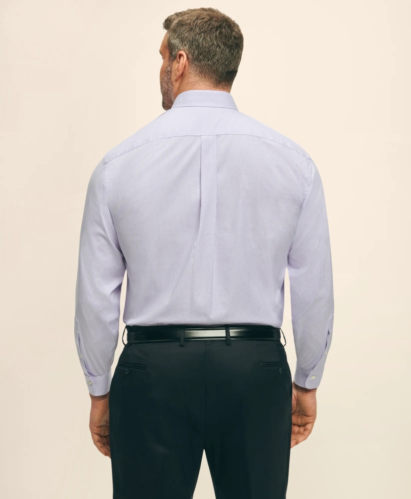 Big & Tall Stretch Supima&reg; Cotton Non-Iron Pinpoint Oxford Ainsley Collar, Gingham Dress Shirt, image 4