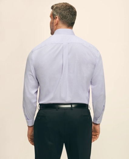 Big & Tall Stretch Supima&reg; Cotton Non-Iron Pinpoint Oxford Ainsley Collar, Gingham Dress Shirt, image 4