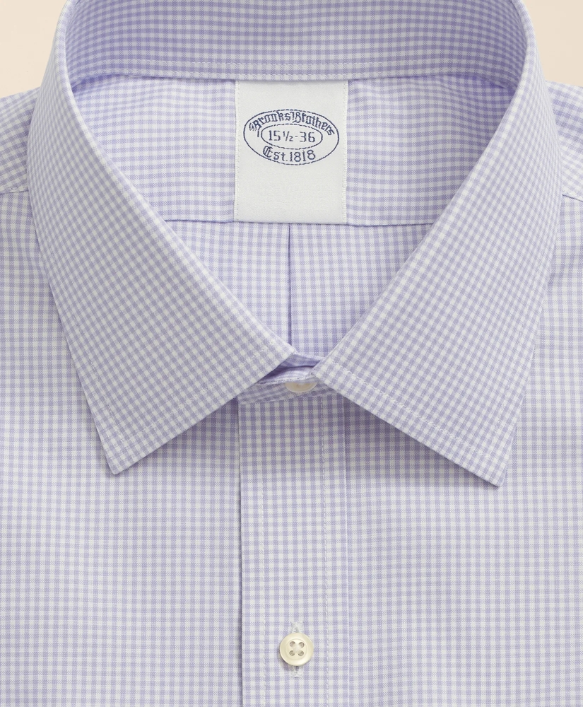 Big & Tall Stretch Supima&reg; Cotton Non-Iron Pinpoint Oxford Ainsley Collar, Gingham Dress Shirt, image 5