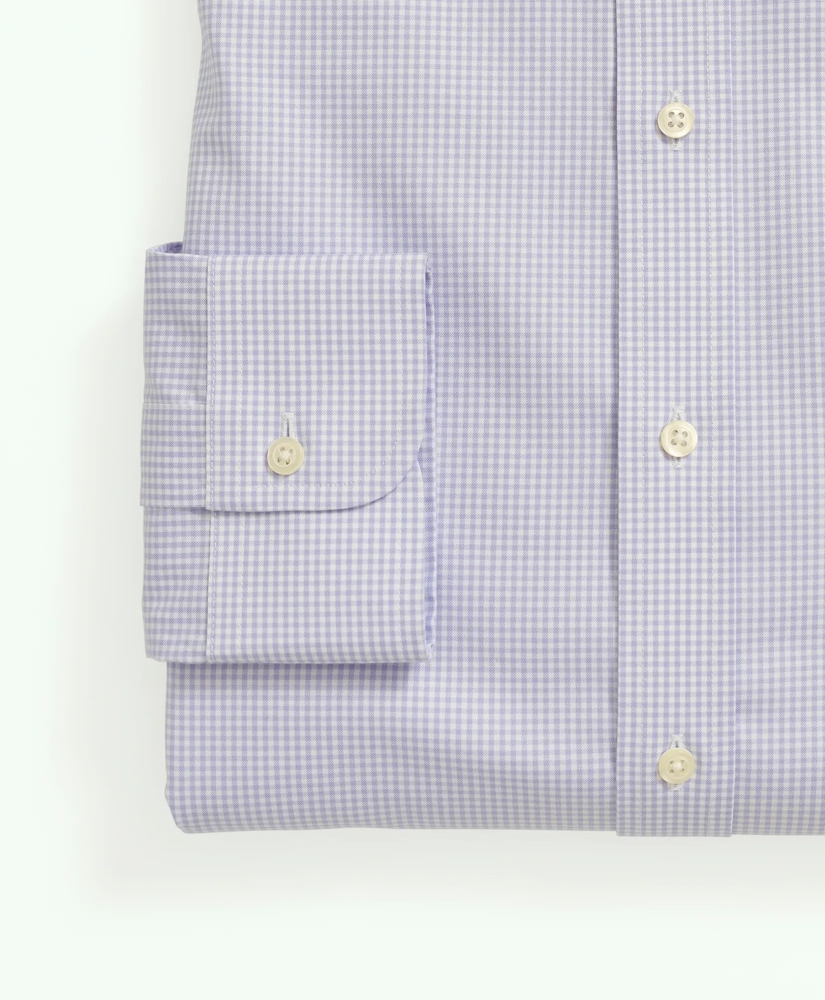 Big & Tall Stretch Supima® Cotton Non-Iron Pinpoint Oxford Ainsley Collar, Gingham Dress Shirt, image 6