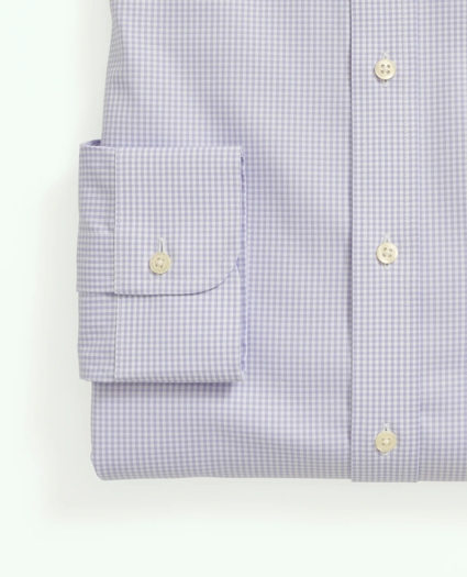 Big & Tall Stretch Supima® Cotton Non-Iron Pinpoint Oxford Ainsley Collar, Gingham Dress Shirt, image 6