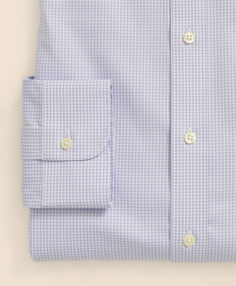 Big & Tall Stretch Supima&reg; Cotton Non-Iron Pinpoint Oxford Ainsley Collar, Gingham Dress Shirt, image 6