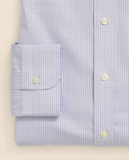 Big & Tall Stretch Supima&reg; Cotton Non-Iron Pinpoint Oxford Ainsley Collar, Gingham Dress Shirt, image 6