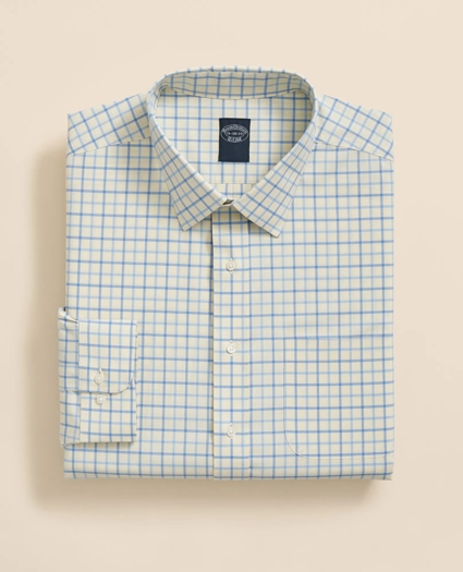 Big & Tall Stretch Supima® Cotton Non-Iron Broadcloth Ainsley Collar, Checked Dress Shirt, image 1