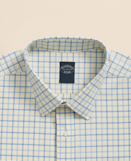 Big & Tall Stretch Supima® Cotton Non-Iron Broadcloth Ainsley Collar, Checked Dress Shirt, image 2