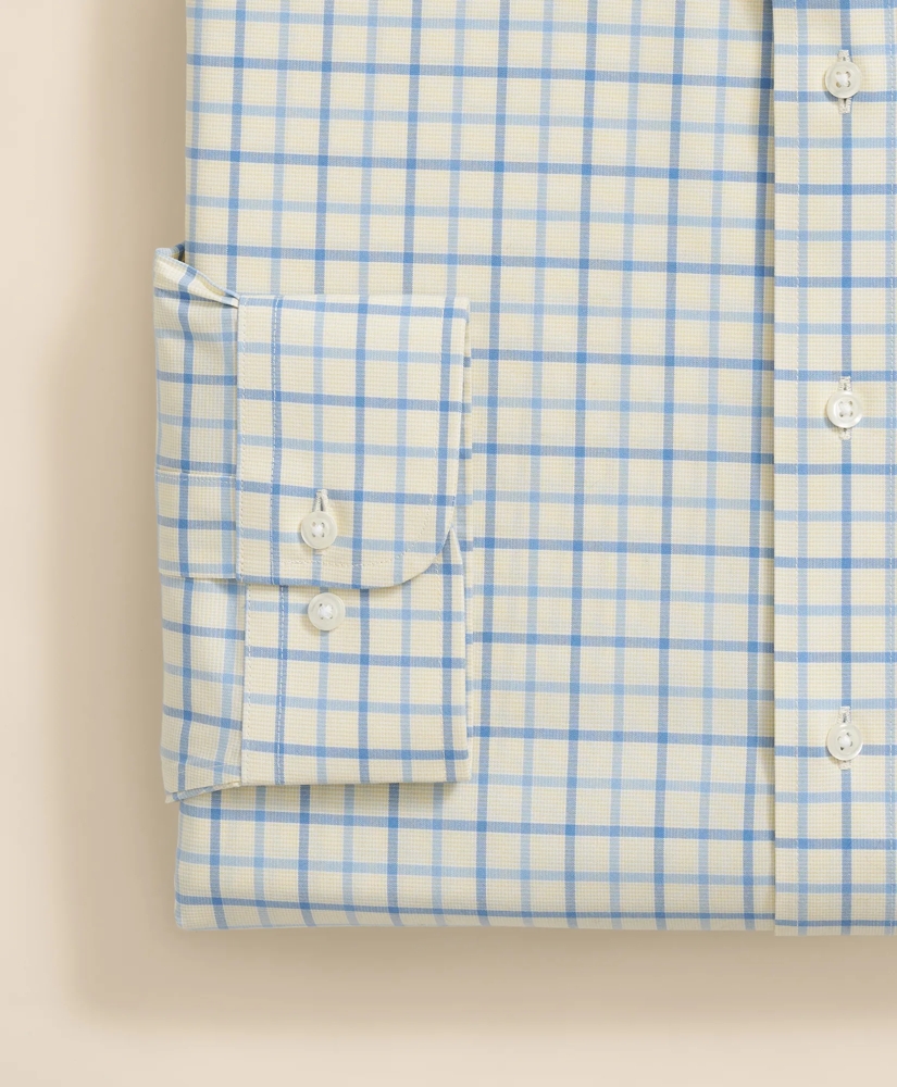 Big & Tall Stretch Supima® Cotton Non-Iron Broadcloth Ainsley Collar, Checked Dress Shirt, image 3