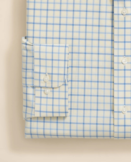 Big & Tall Stretch Supima® Cotton Non-Iron Broadcloth Ainsley Collar, Checked Dress Shirt, image 3