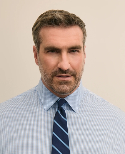 Brooks Brothers Explorer Collection Non-Iron Broadcloth Ainsley Collar, Gingham Plaid Dress Shirt, image 2