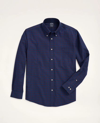 Big & Tall Stretch Non-Iron Windowpane Oxford Sport Shirt, image 1
