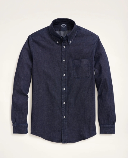 Big & Tall Japanese Stretch Denim Shirt, image 1