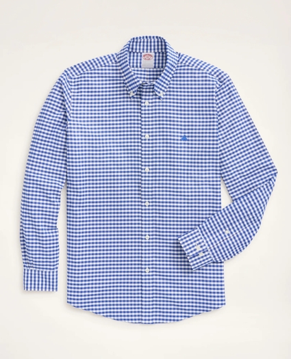 Stretch Big & Tall Sport Shirt, Non-Iron Gingham Oxford, image 1
