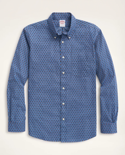 Big & Tall Original Broadcloth Sport Shirt, Foulard Print, image 1