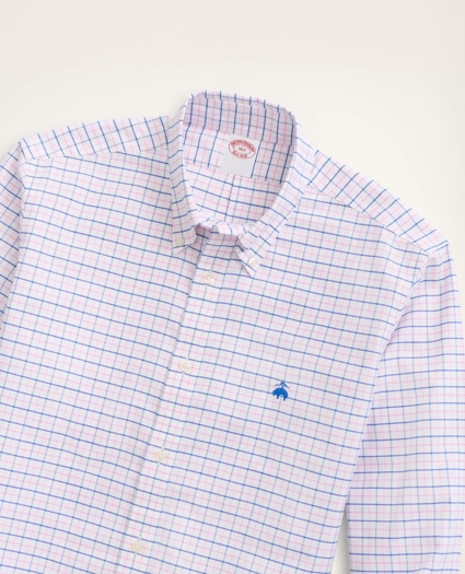 Stretch Big & Tall Sport Shirt, Non-Iron Oxford Windowpane, image 2