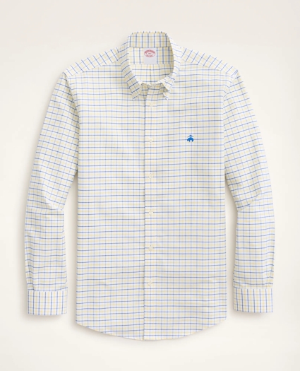 Stretch Big & Tall Sport Shirt, Non-Iron Oxford Windowpane, image 1