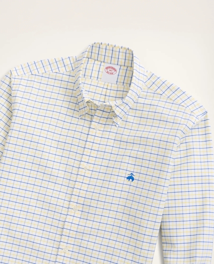 Stretch Big & Tall Sport Shirt, Non-Iron Oxford Windowpane, image 2
