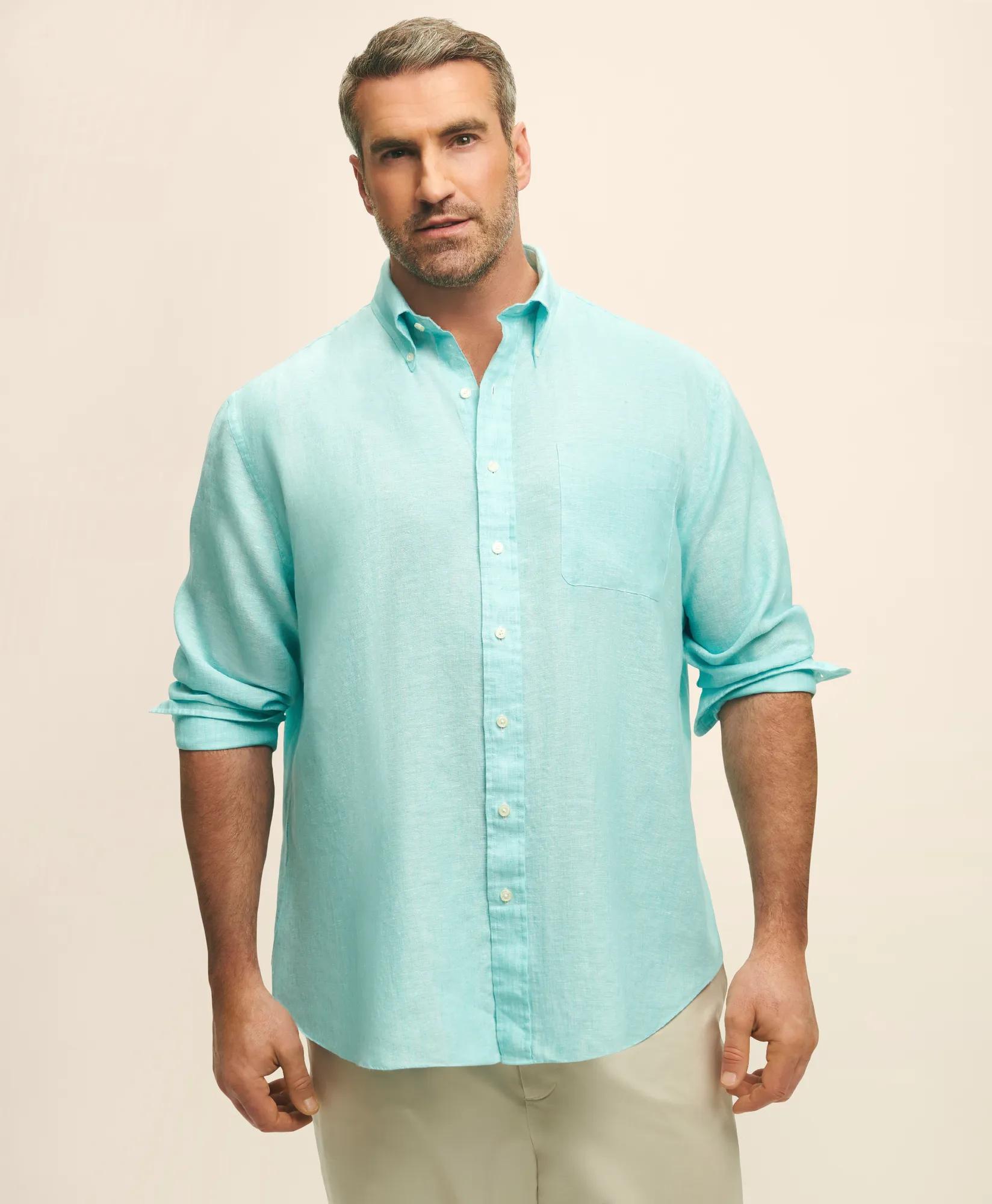 Big & Tall Sport Shirt, Irish Linen, image 1