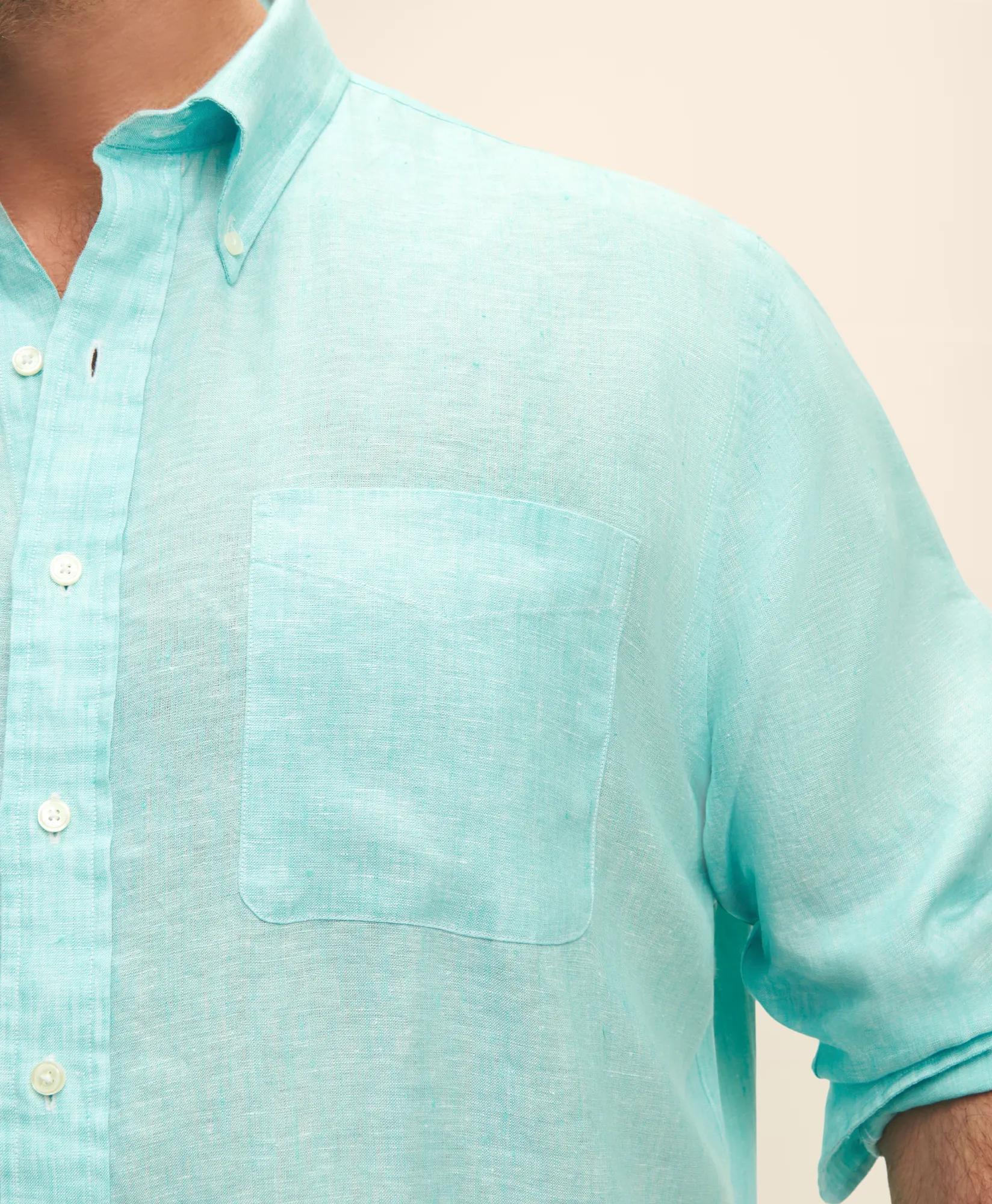Big & Tall Sport Shirt, Irish Linen, image 2