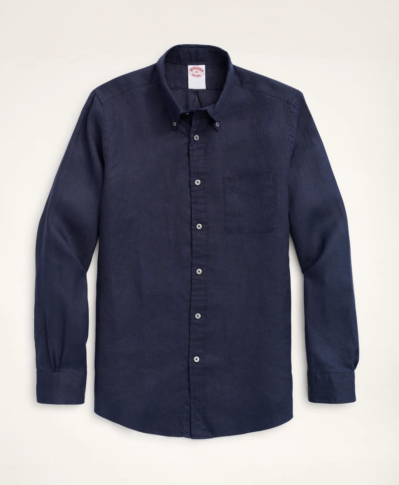 チェックシャツ レアBrooks Brothers Irish XL Linen