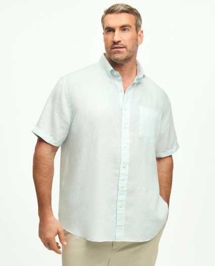 Big & Tall Sport Shirt,  Short-Sleeve Irish Linen, image 1