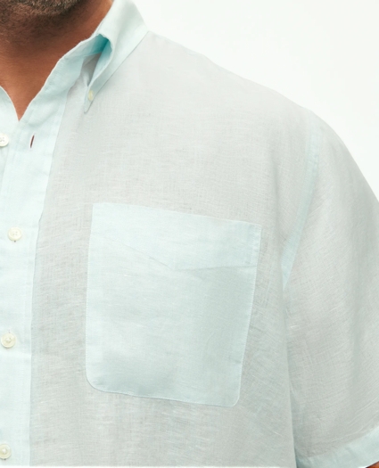 Big & Tall Sport Shirt,  Short-Sleeve Irish Linen, image 2