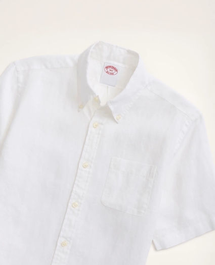 Big & Tall Sport Shirt,  Short-Sleeve Irish Linen, image 2