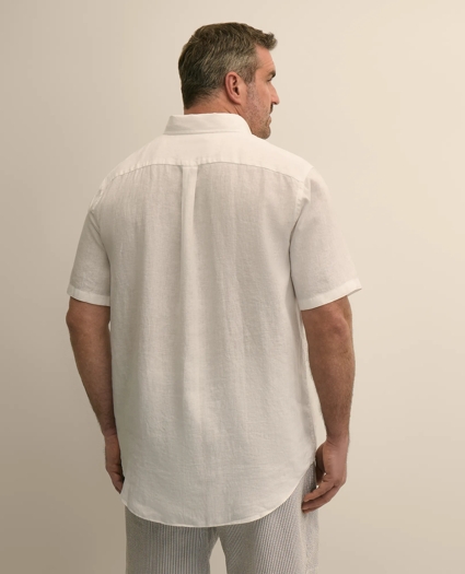 Big & Tall Sport Shirt,  Short-Sleeve Irish Linen, image 3