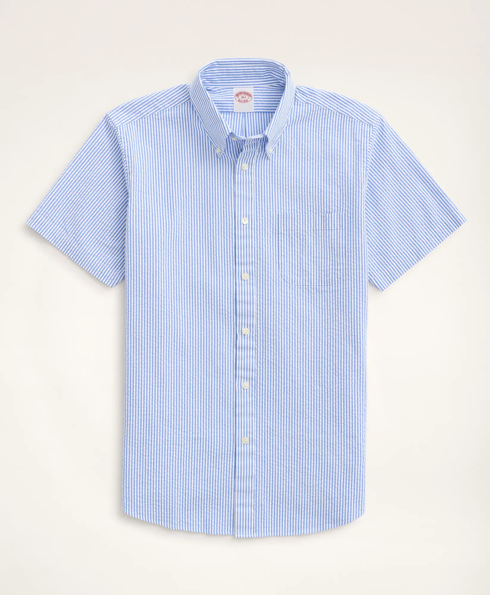 Big & Tall Sport Shirt, Short-Sleeve Seersucker Stripe