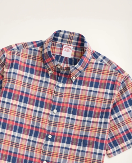 Big & Tall Sport Shirt, Short-Sleeve Madras, image 2