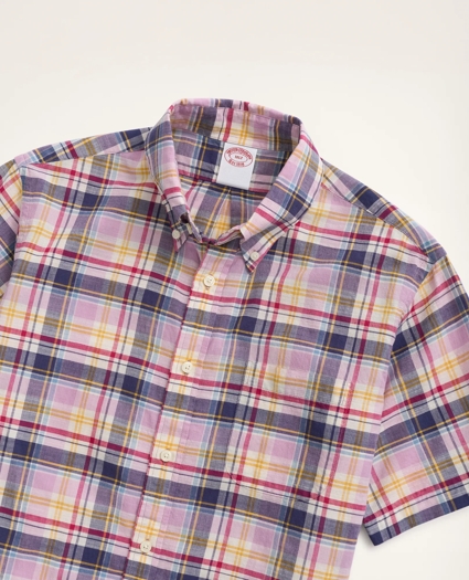 Big & Tall Sport Shirt, Short-Sleeve Madras, image 2