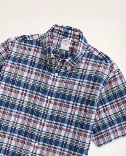 Big & Tall Sport Shirt, Short-Sleeve Madras, image 2