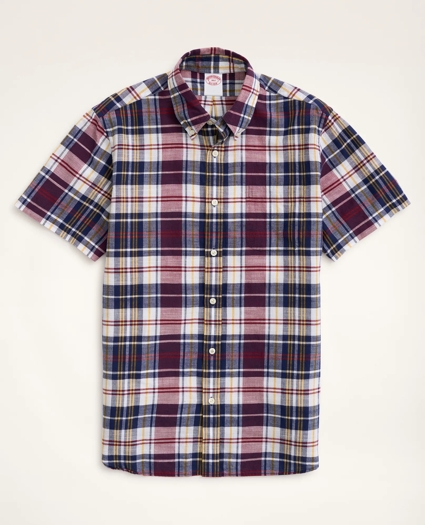 Big & Tall Sport Shirt, Short-Sleeve Madras, image 1