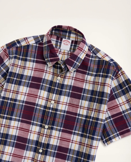 Big & Tall Sport Shirt, Short-Sleeve Madras, image 2