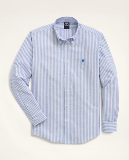 Big & Tall Sport Shirt, Non-Iron Oxford Button-Down Collar Stripe, image 1