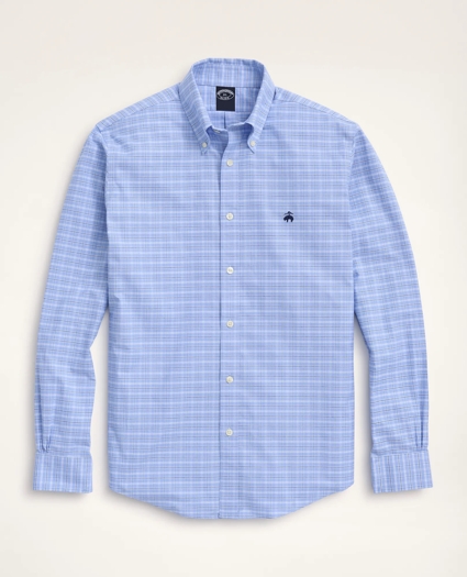 Big & Tall Sport Shirt, Non-Iron Oxford Button-Down Collar Ground Check, image 1