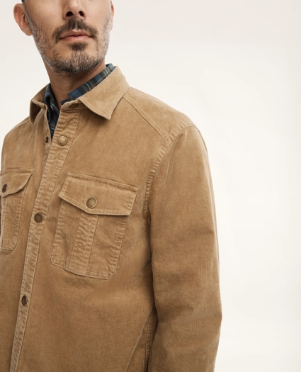 Big & Tall Medium Wale Corduroy Shirt Jacket, image 3