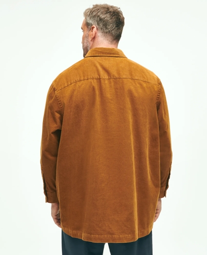 Big & Tall Stretch Cotton Corduroy Shirt Jacket, image 3