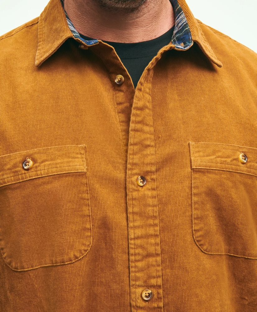 Big & Tall Stretch Cotton Corduroy Shirt Jacket, image 4