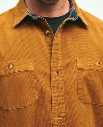 Big & Tall Stretch Cotton Corduroy Shirt Jacket, image 4