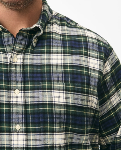 Big & Tall Portuguese Flannel Polo Button Down Collar, Tartan Shirt, image 2