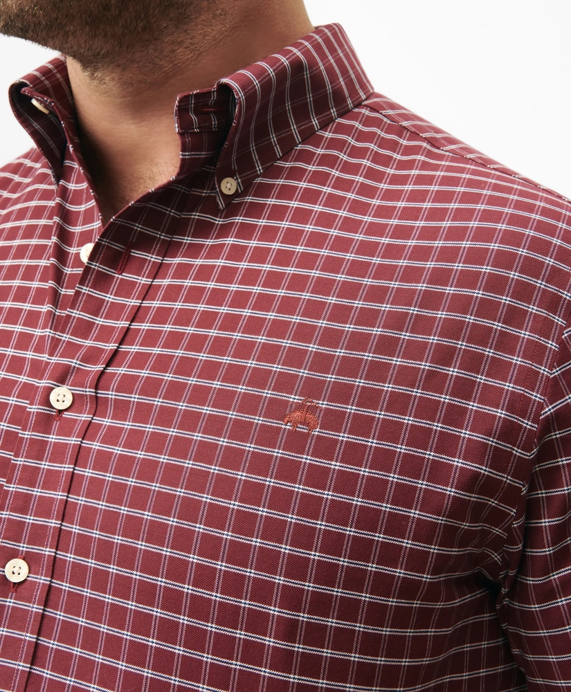 Big & Tall Stretch Cotton Non-Iron Oxford Polo Button Down Collar