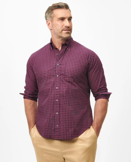 Big & Tall Friday Shirt, Poplin Gingham, image 1