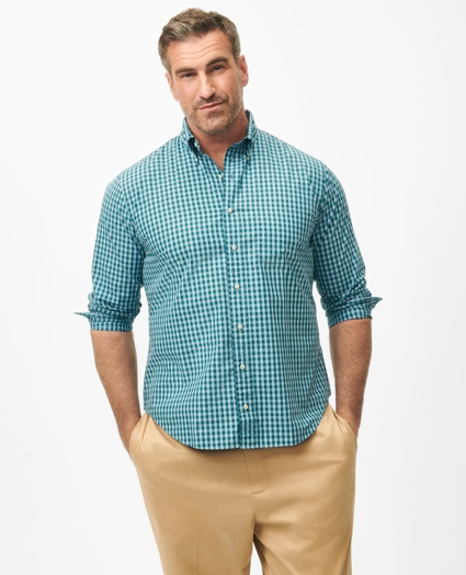 Big & Tall Friday Shirt, Poplin Gingham, image 1