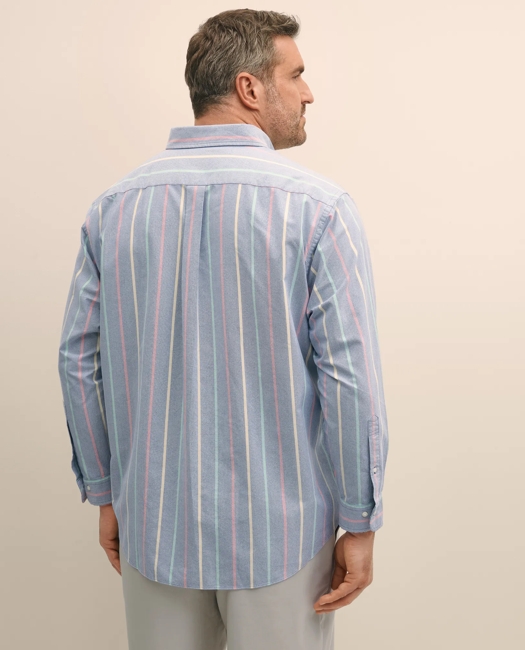 Big & Tall Friday Shirt, Oxford Multi Stripe