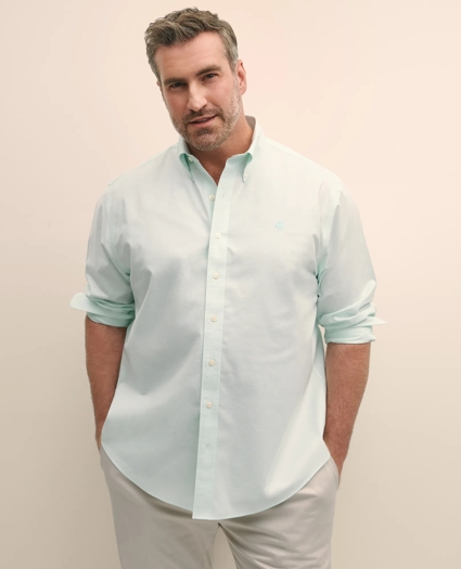Big & Tall Stretch Cotton Non-Iron Oxford Polo Button Down Collar, Shirt, image 1